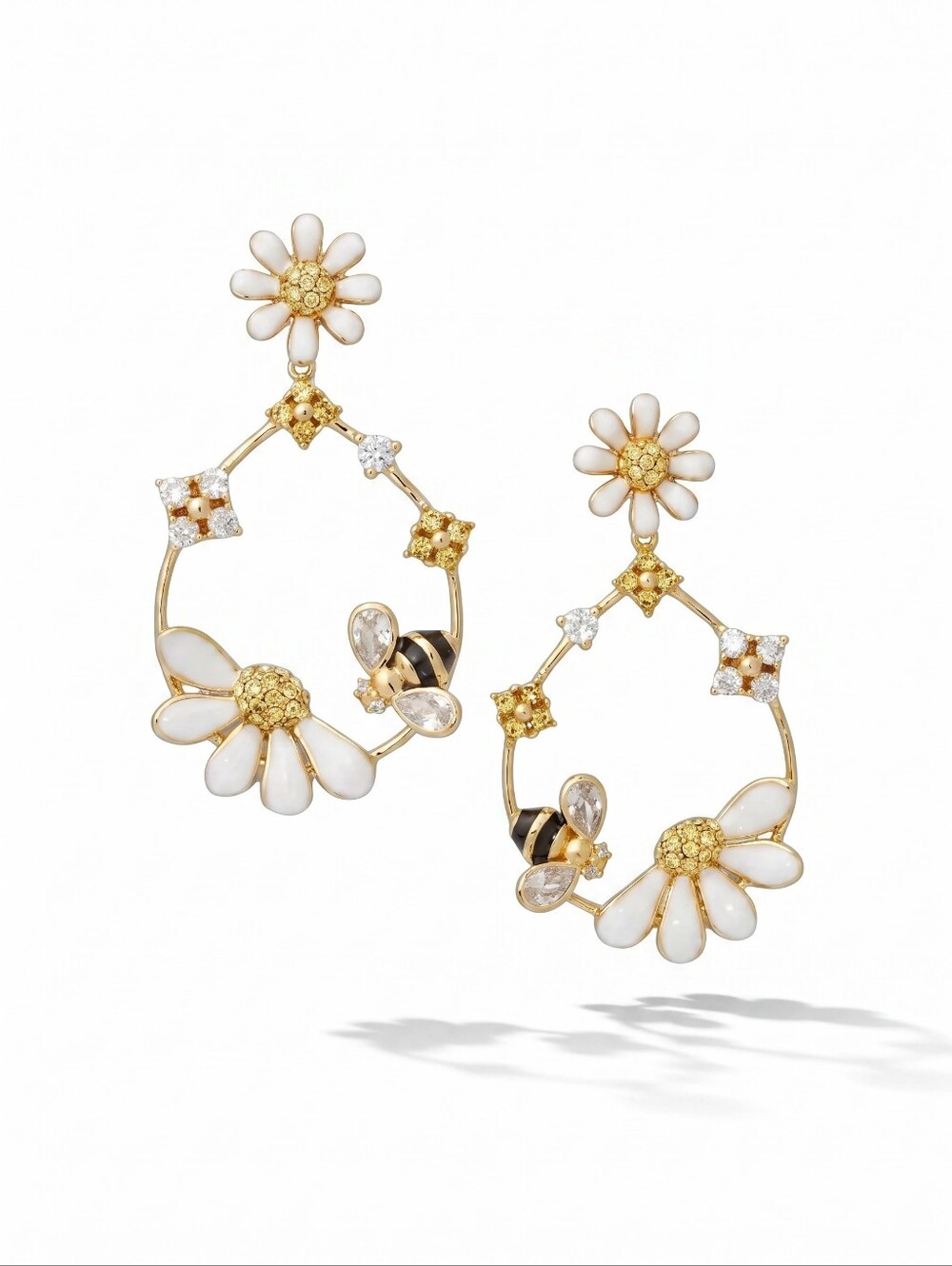 Kate Spade New York Dazzling Daisies Statement Hoops